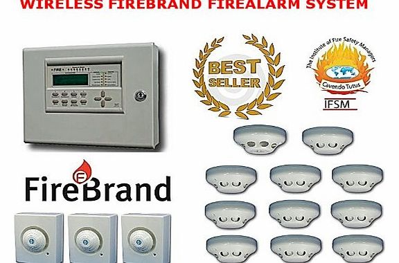 SUPPLY & FIT NEW HMO FIREBRAND WIRELESS FIRE ALARM SYSTEM BS5839 PT1 & 6 Firebrand fire alarm system compliant with BS5839 pt1 & 6 Grade A, B, C, D. L1, L2, L3, L4.--Ring us before you buy