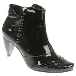 Firetrap Female Chelon Leather Upper Textile/Other Lining Fashion Ankle Boots in Black Patent