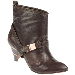 Firetrap Female Winslet Leather Upper Textile/Other Lining Fashion Ankle Boots in Black, Brown