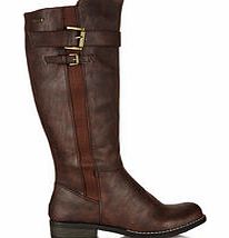 Lauren brown buckled boots