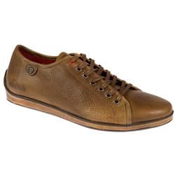 Male Tank Leather Upper Leather Lining Casual Shoes in Tan