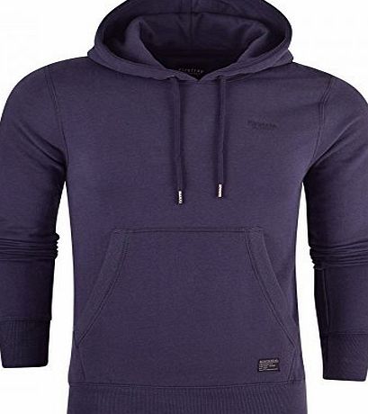 Firetrap Original Mens Designer Classic Overhead Pullover Hoodie Hooded Jumper Sweatshirt Top Large Blue