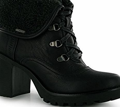 Firetrap Womens Quentin Ladies Boots Lace Up High Heel Footwear New Black 6