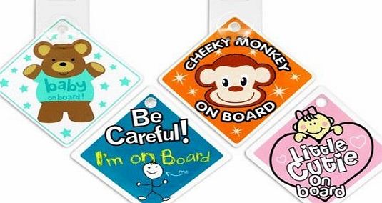 First Steps Funky baby car signs
