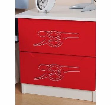 First Team Furniture Arsenal 2 Drawer Bedside Cabinet