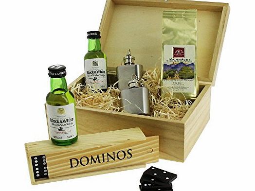 First4Hampers Wooden Whisky Gift Set - Next Weekday Delivery