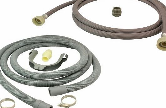 Universal Fill Water Pipe and Drain Hose Extension Kit for Hoover Washing Machines (2.5m)