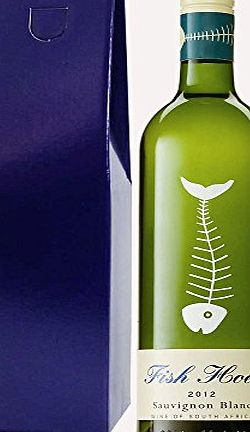 Fish Hoek Sauvignon Blanc 75cl Bottle in Blue Gift Box with Happy Fathers Day Gifts2Drink Tag