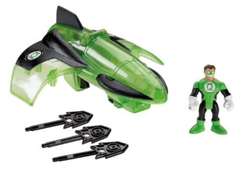 Fisher Price Imaginext DC Batman Super Friends - Green Lantern Mini Figure with Jet