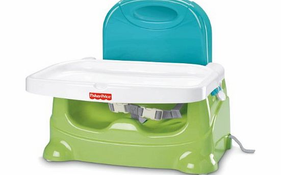 Fisher-Price Healthy Care Booster Seat, Green/Blue