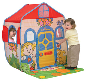 Fisher Price `ittle People`Pop Up Cottage Maison Play Tent