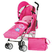Pink Petals Pushchair, Footmuff &