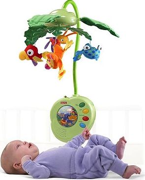 Fisher Price, 2041[^]10068365 Rainforest Peek-A-Boo Leaves Mobile