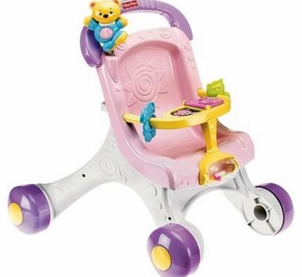 Fisher-Price Toys Classic Fisher-Price Stroll Along Baby Walker - Pink -- Special Gift Wrapped Edition