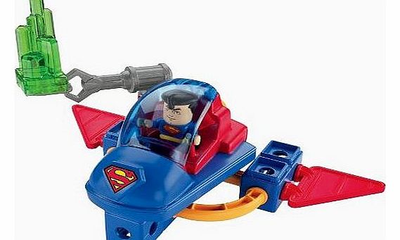 TRIO Super Friends Figure - Superman & Space Sled Building Toy Set