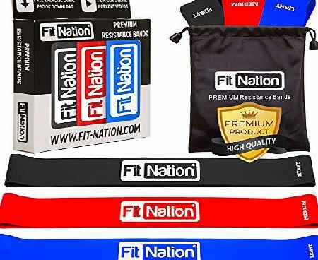 Fit Nation Premium Resistance Bands Home Workout Set, The Only 3 You Need (Exercise E-Book Included) Preferred Set of 3 Eco-Friendly Latex Exercise Bands For Men amp; Women #ResistanceBands