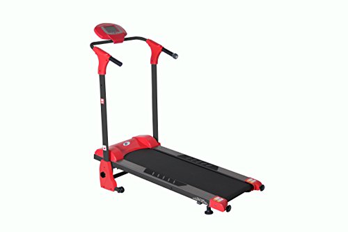 FIT4HOME F4H Magnetic Folding Treadmill ES3001A Manual Treadmill Running Machine Tension (RED)