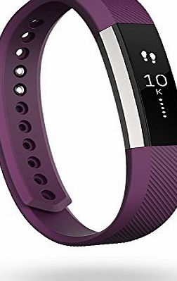 Fitbit Alta Fitness Wrist Band - Silver/Plum, Large