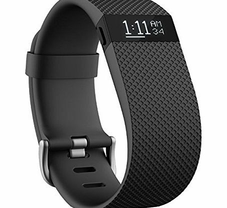 Fitbit Charge HR Heart Rate and Activity Wristband - Black, Large