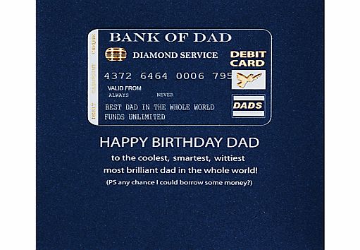 Five Dollar Shake Bank of Dad Birthday Card