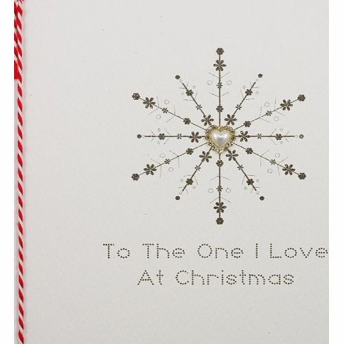 `` To The One I Love At Christmas `` Handmade Christmas Card - AT14