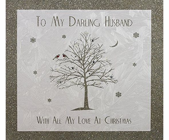 `` To My Darling Husband `` Quality Large Handmade Christmas Card - LAT13