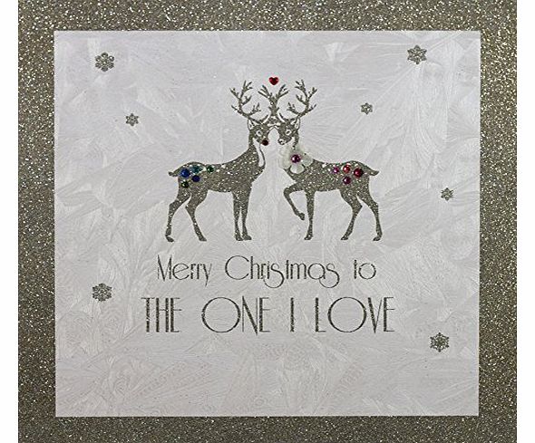 FIVE DOLLAR SHAKE  CHRISTMAS COUTURE RANGE `` To The One I Love `` Quality Large Handmade Christmas Card - LAT9