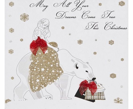 FIVE DOLLAR SHAKE  ETOILE ROUGE RANGE `` May All Your Dreams Come True This Christmas `` - Handmade Open Christmas Card - ER8