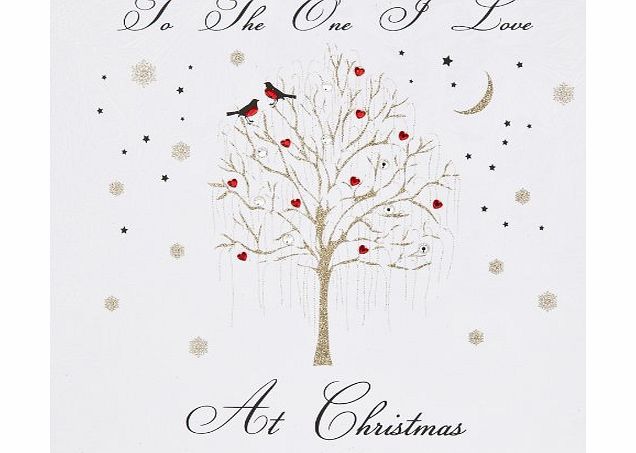 FIVE DOLLAR SHAKE  ETOILE ROUGE RANGE `` To The One I Love At Christmas `` - Large Handmade Christmas Card - ERL6
