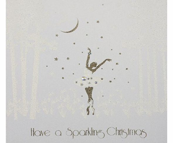 FIVE DOLLAR SHAKE  SNOWFALL FOREST CHRISTMAS RANGE `` Have A Sparkling Christmas `` Handmade Open Christmas Card - MK1