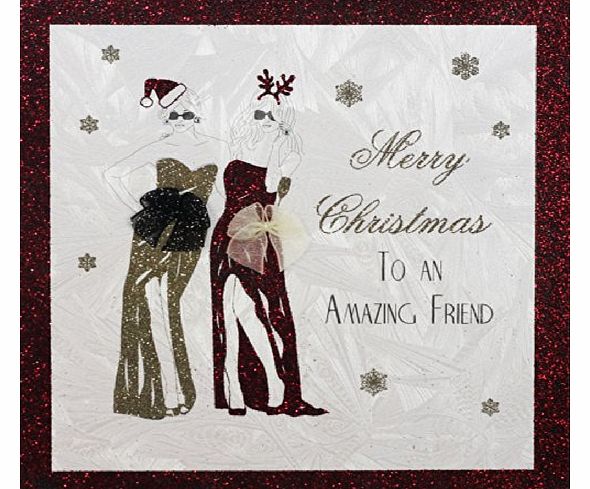 `` To An Amazing Friend `` Handmade Christmas Card - CS11