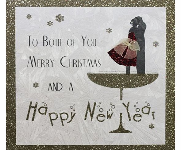 FIVE DOLLAR SHAKE  STARDUST CHRISTMAS RANGE `` To Both Of You `` Handmade Christmas Card - CS24