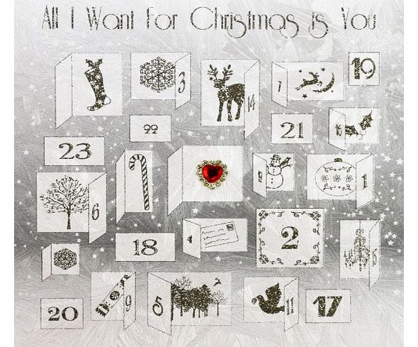 FIVE DOLLAR SHAKE  STARLIGHT AND SNOWFALL RANGE `` All I Want For Christmas Is You `` Handmade Christmas Card - KZ10