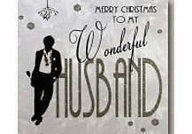 FIVE DOLLAR SHAKE  THE SNOW BALL RANGE `` To My Wonderful Husband `` Handmade Christmas Card - XB17