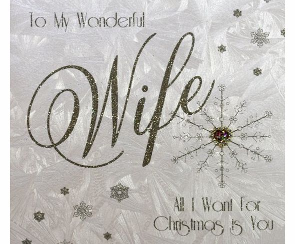 FIVE DOLLAR SHAKE  THE SNOW BALL RANGE `` To My Wonderful Wife `` Handmade Christmas Card - XB19