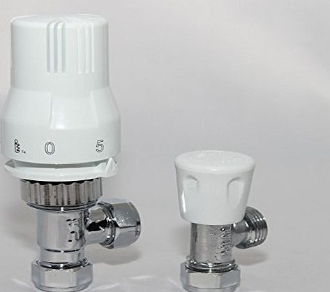 FixTheHeat Twinpack Strata thermostatic radiator valve with Lockshield