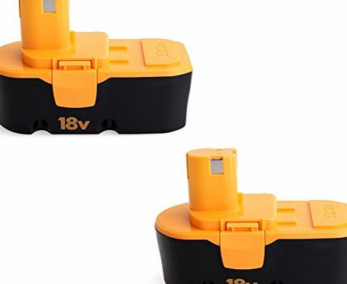 FLAGPOWER 2Packs 18V 3.0Ah Replacement Power Tools Battery for Ryobi ONE  P100 ABP1801 ABP1803 BCP1817/2SM BPP-1813 BPP-1815 BPP-1817 BPP-1817/2 BPP-1817M BPP-1820