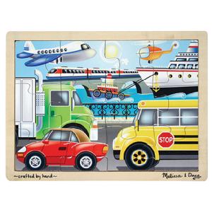 Flair Melissa and Doug 12 Piece Wood Puzzle Vehicles
