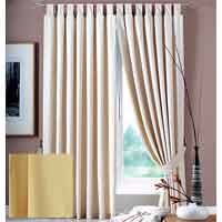 Flair Tab Top Curtains Sand 229x229cm