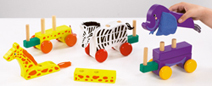 Flair Toys Pull-Along Zoo Animals