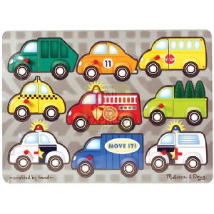 Vehicles Mix n Match Peg Puzzle