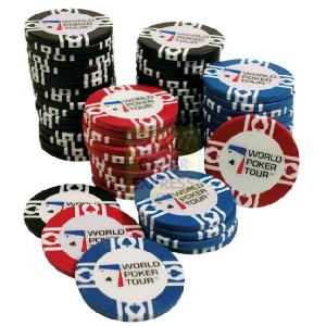 Flair World Poker Tour Clay Chip Set with Dealer Tray
