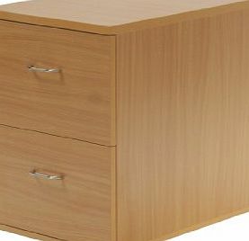Flat Pack Office Newbury 25 Two Drawer Filing Cabinet in Oak 1760/25