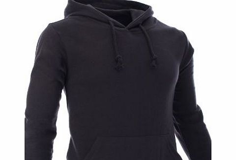 FLATSEVEN Mens Slim Pullover Hoodie Collection (HT01) Charcoal, M