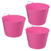 Tub 3 Pack Pink 42L