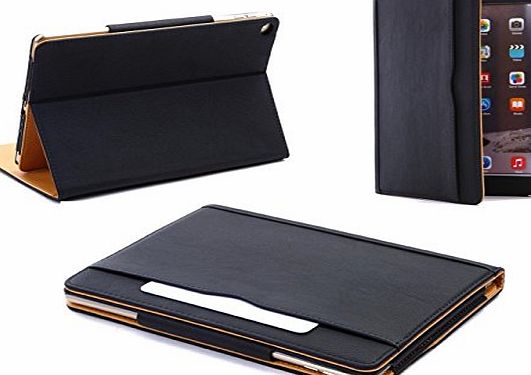FLIPACASE Black amp; Tan Apple iPad 4, iPad 3 amp; iPad 2 Case Cover (All Previous Generations) Premium Leather Wallet Case Cover With Auto-Sleep amp; Auto-Wake Feature.