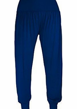 FLIRTY WARDROBE Womens Ali-Baba Legging Ladies Full Length Baggy Hareem Trouser Pant 8 10 12 14 (UK 12-14 (M/L), Navy Blue)
