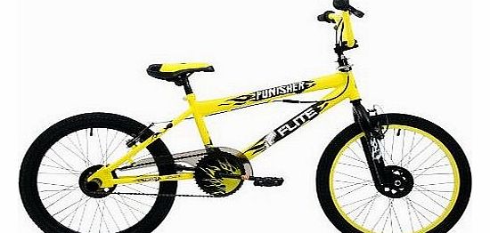 Flite Boys Punisher 2 Freestyle BMX Bike - Yellow/Black (20 inches)