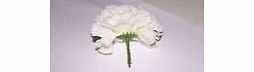 floral natalie 20 CREAM carnation picks artificial silk flowers, funeral tributes, wedding buttonholes