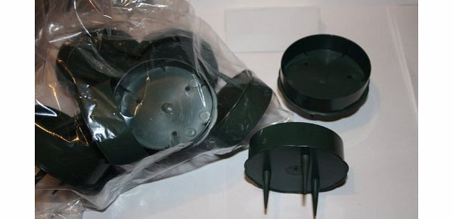 floral natalie bag of 10 3`` large green plastic candle holders for oasis and flower arrangement